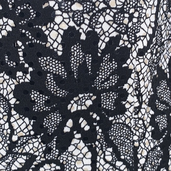 JOSEPH Ribkoff Black Flower Lace Sequins Jacket size US 8 - Picture 9 of 15